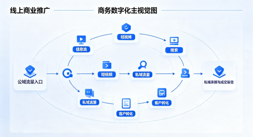 新建县线上商业推广怎么做？全域流量闭环搭建与低成本转化实战指南